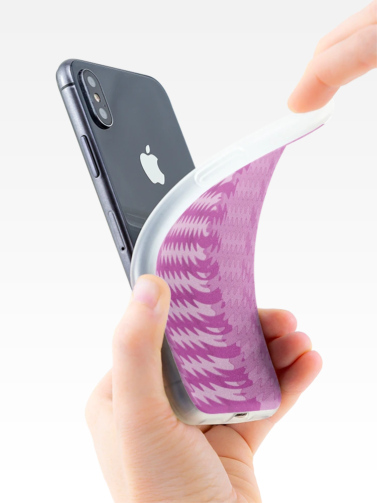Thumbnail 4 of 5, iPhone Case, Mod Wavy Pink designed and sold by Ann Kronick.