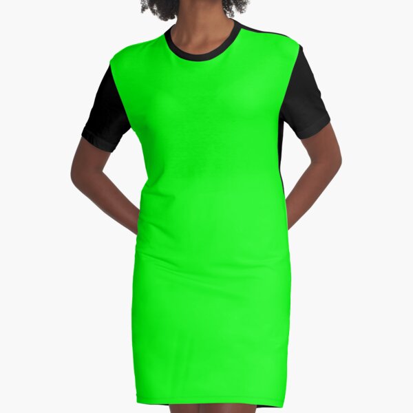 bright green t shirt dress