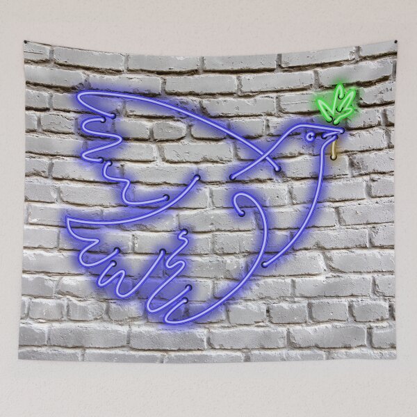 Aperçu de l'œuvre Peace Pigeon Brick - La copie est un hommage créée et vendue par Art-Frankenberg.