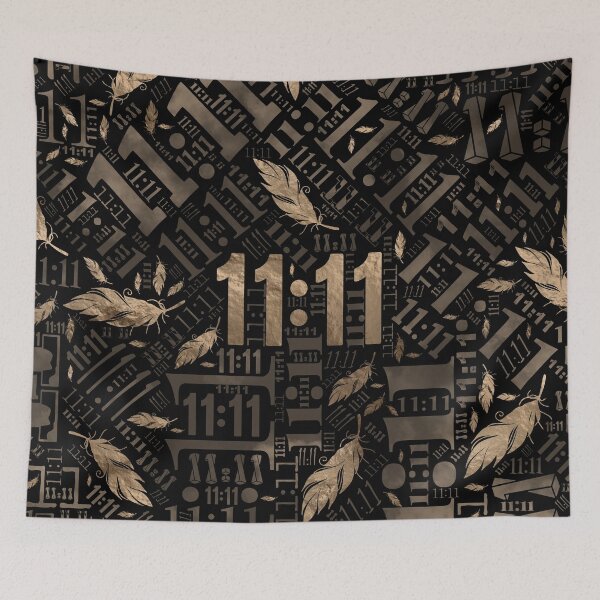 Item preview, Eleven Eleven Numerology Pattern Angel Feathers #2 designed and sold by k9printart.