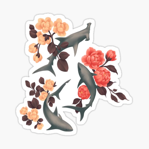 Item preview, Botanical Shark (Red and Blue) designed and sold by fioski.