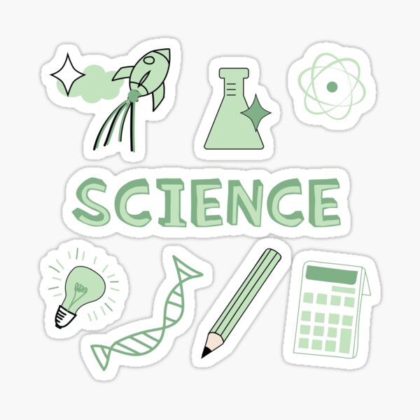 Light Green Science School Subject Sticker Pack Sticker