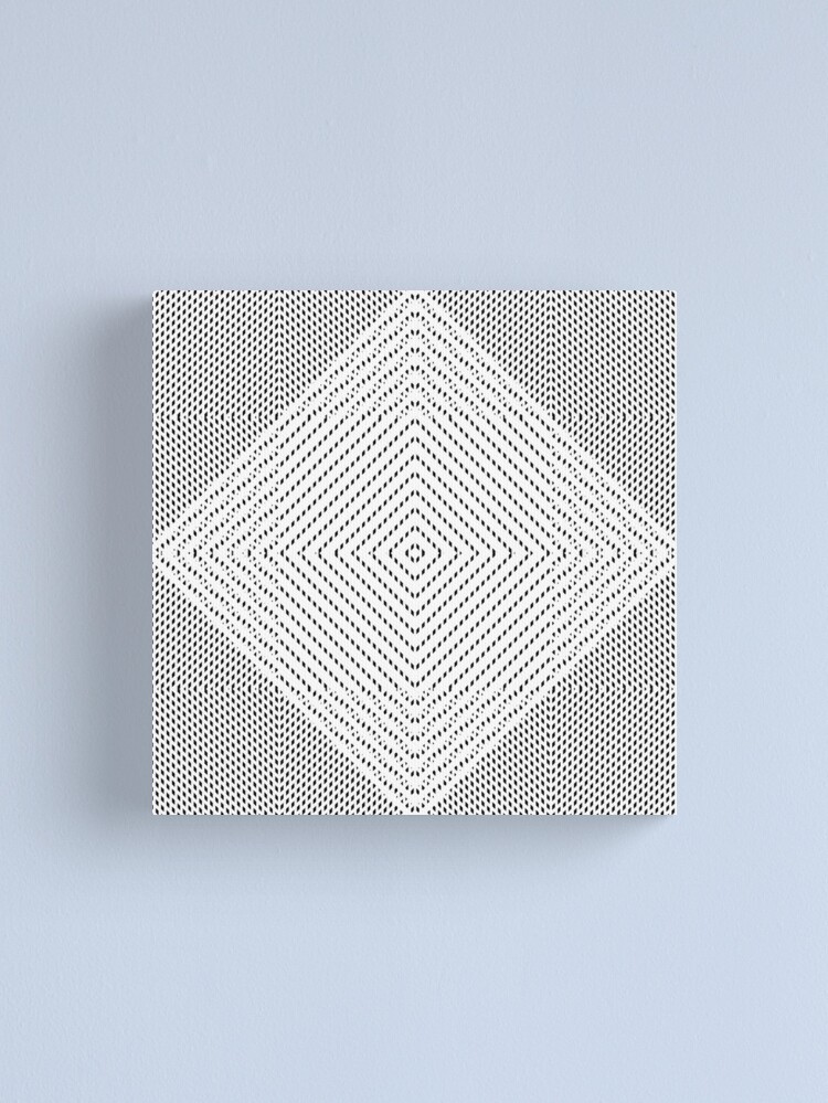 Alternate view of Op art - art movement, short for optical art, is a style of visual art that uses optical illusions Canvas Print