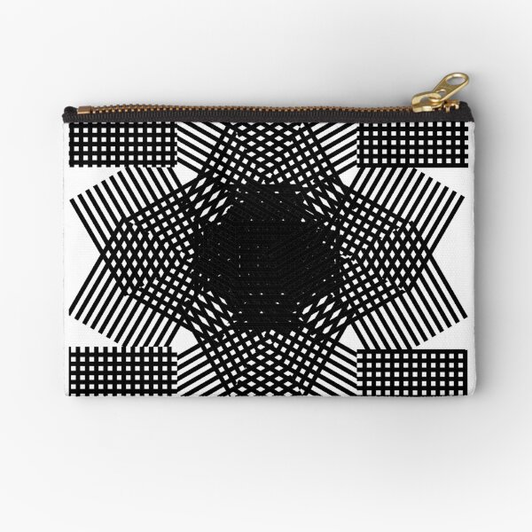 #OpArt #OpticalArt #Pattern #design abstract art illusion repeat repetition fashion Zipper Pouch