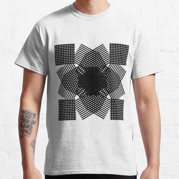 #OpArt #OpticalArt #Pattern #design abstract art illusion repeat repetition fashion Classic T-Shirt