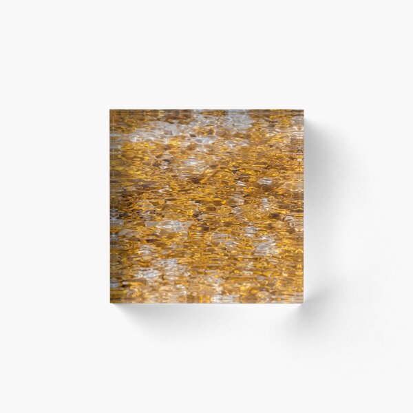 Canary Springs Orange Acrylic Block