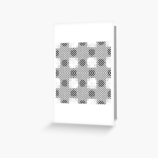 #Illustration, #pattern, #decoration, #design, abstract, black and white, monochrome, circle, geometric shape Greeting Card