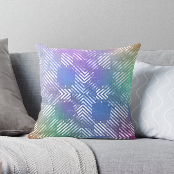#Illustration, #pattern, #decoration, #design, abstract, black and white, monochrome, circle, geometric shape Throw Pillow