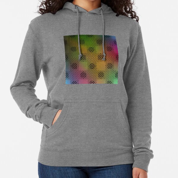 #Illustration, #pattern, #decoration, #design, abstract, black and white, monochrome, circle, geometric shape Lightweight Hoodie