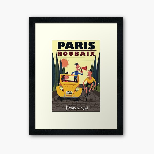 Paris-Roubaix poster Framed Art Print