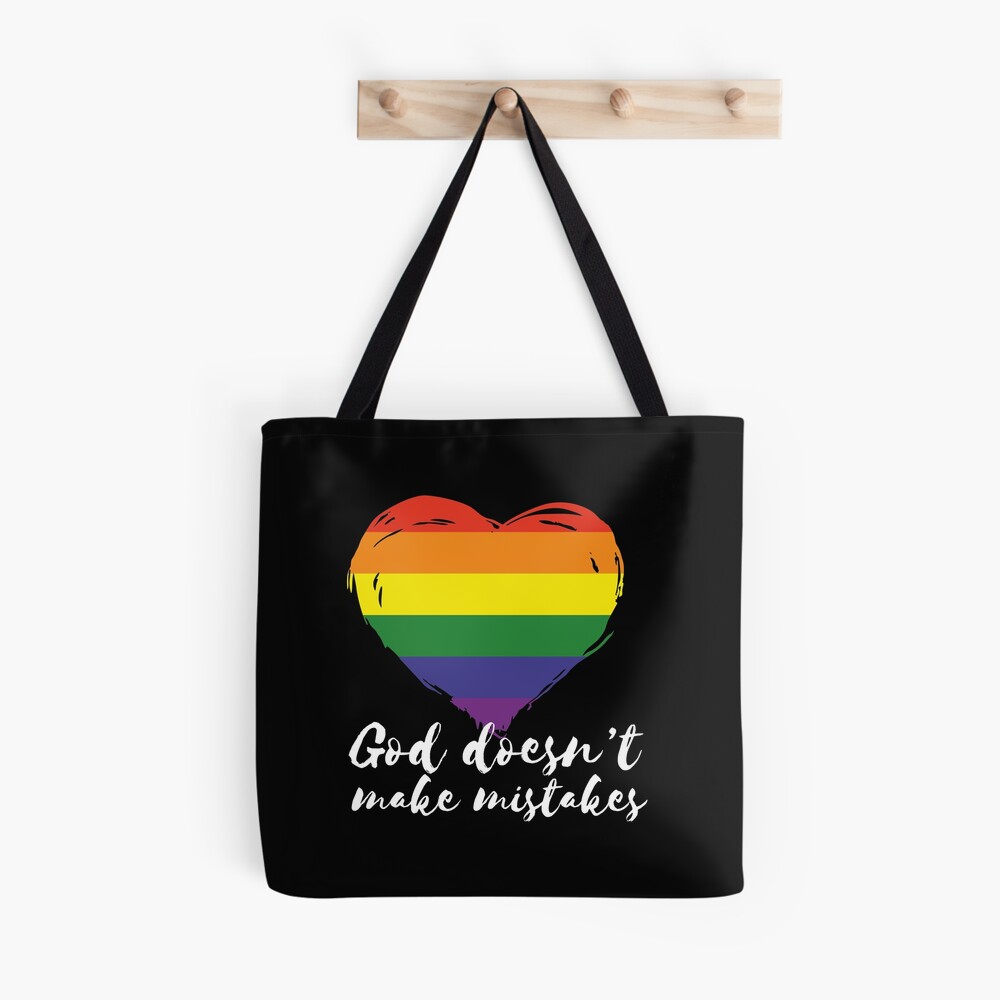 LGBTQ Heart - Rainbow LGBT Heart Pride Month Human Rights Tote Bag