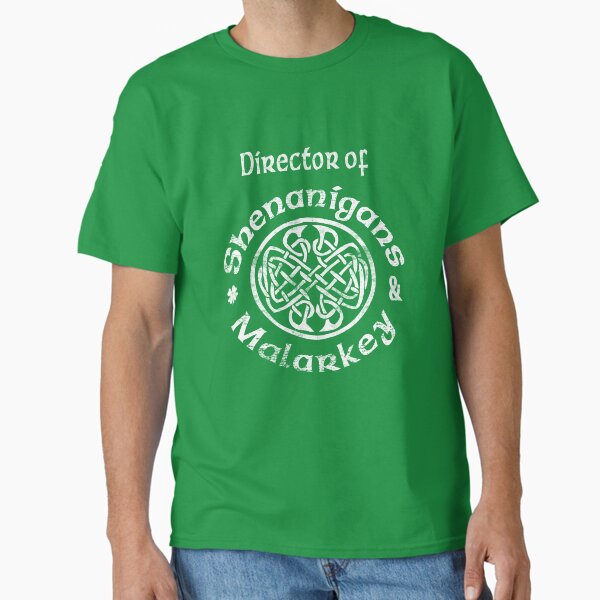Vista previa del artículo con la obra «Director de Shenanigans & Malarkey St. Patricks Day Celtic Knot», diseñado y vendido por funnytshirtemp.