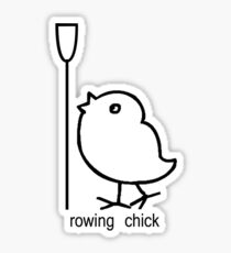 Rowing chick rowing apparel for women who row geek funny nerd Sticker