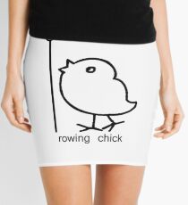 Rowing chick rowing apparel for women who row geek funny nerd Mini Skirt