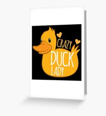 Verrückte Ente Lady Grußkarte