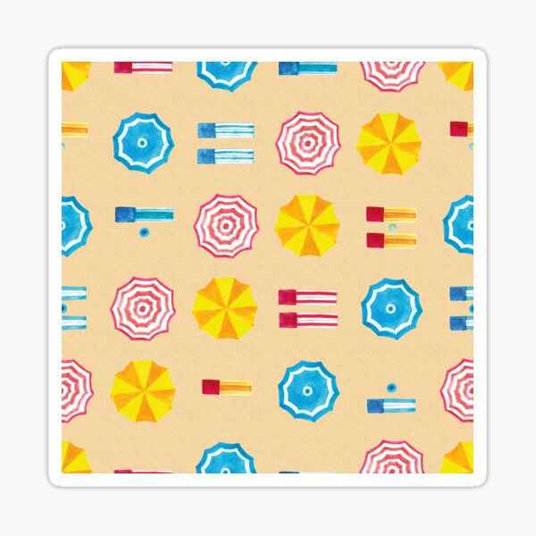 Bird's eye view summer beach Sticker
