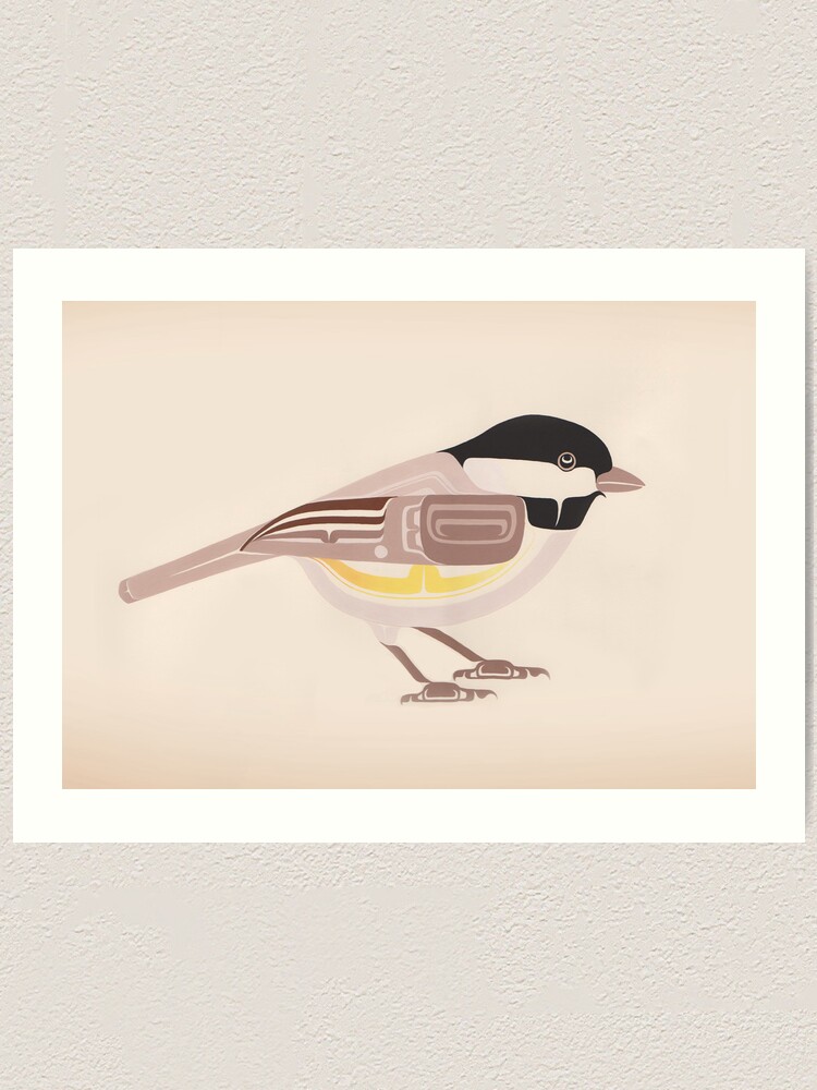 Thumbnail 1 of 3, Art Print, Black-Capped Chickadee designed and sold by gmeans.