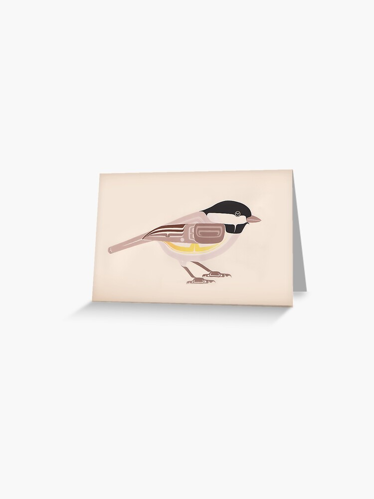 Thumbnail 1 of 2, Greeting Card, Black-Capped Chickadee designed and sold by gmeans.