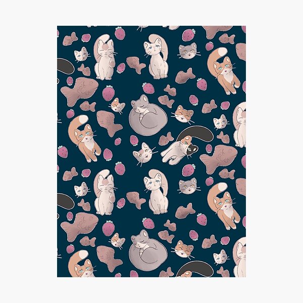 Pruttini Blue Pattern Photographic Print