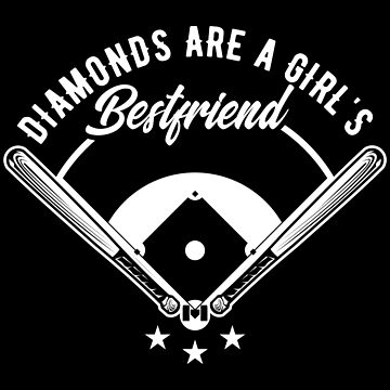 diamonds are a girl's best friend baseball shirt