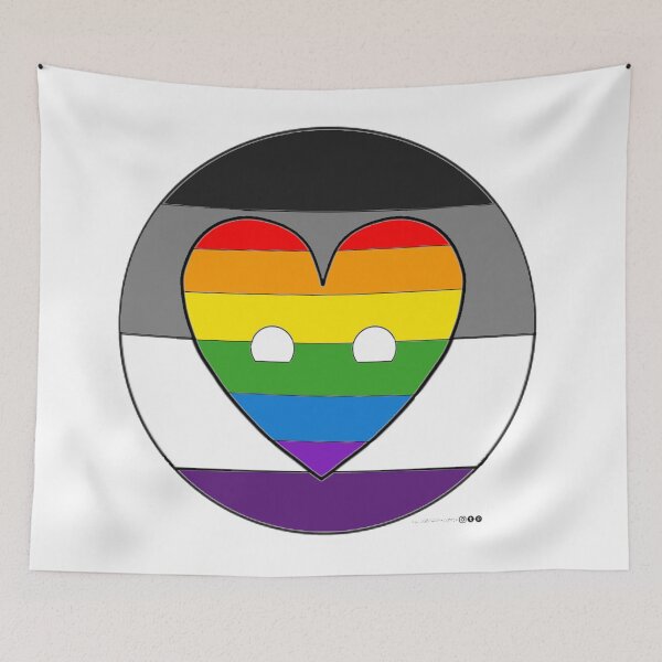 Item preview, Asexual Homoromantic face! designed and sold by LGBTQIACOMIX.