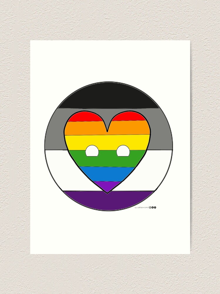 Asexual Homoromantic Face Art Print By Lgbtqiacomix Redbubble 5364