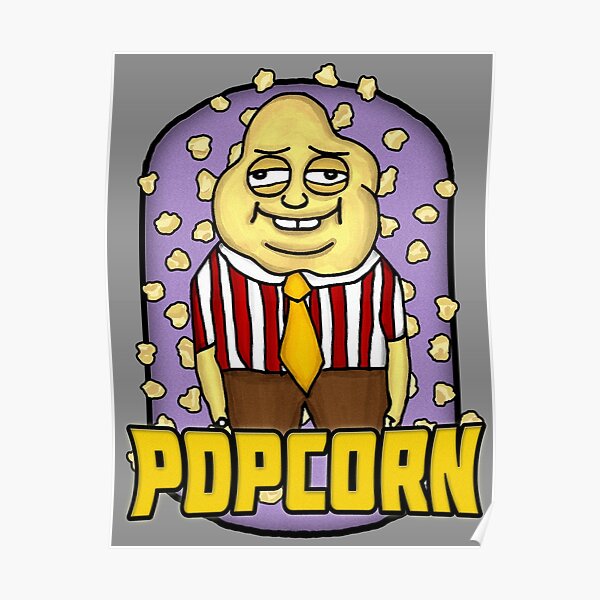 "POPCORN MAN" Poster for Sale by BeaverNight Redbubble