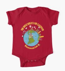 The Whole World in Our Classroom Short Sleeve Baby One-Piece