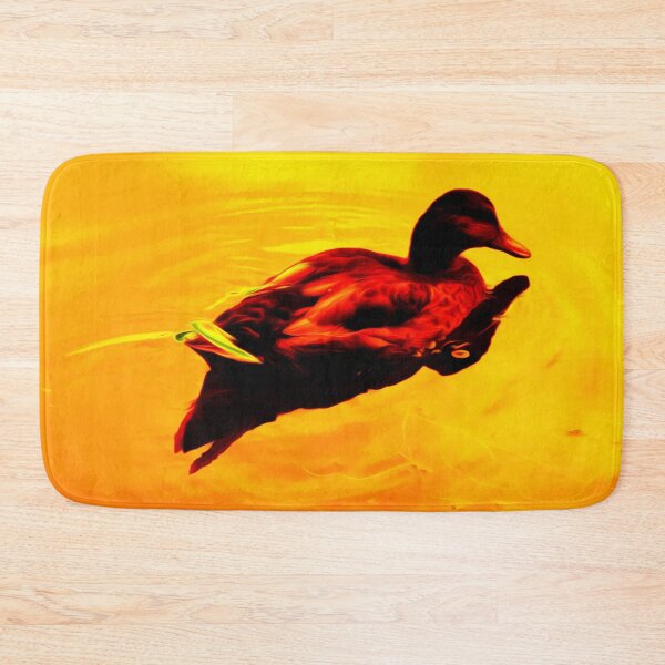 Item preview, Orange and red duck on water designed and sold by Olympia Ellinas.