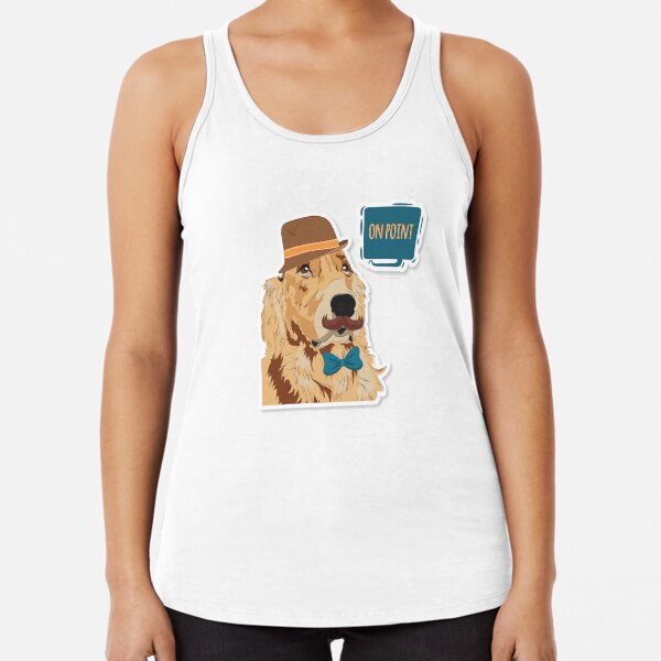 Hipster Golden Retriever "On Point" Racerback Tank Top