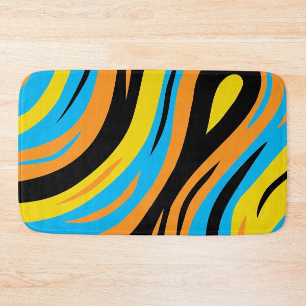 Item preview, hypnotic shapes - blue black yellow orange designed and sold by M-Lorentsson.