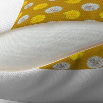 Alternate view of Polka Dandelions Gold Floor Pillow