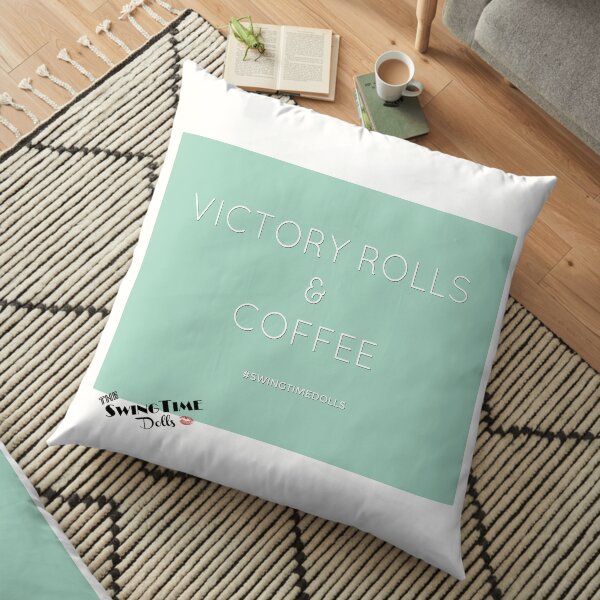 Victory Rolls & Coffee Floor Pillow