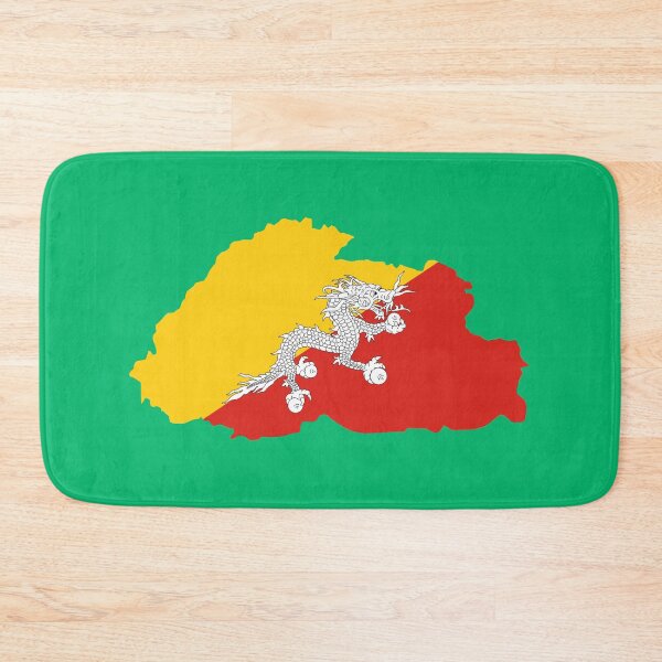 Item preview, bhutan flag map designed and sold by tony4urban.