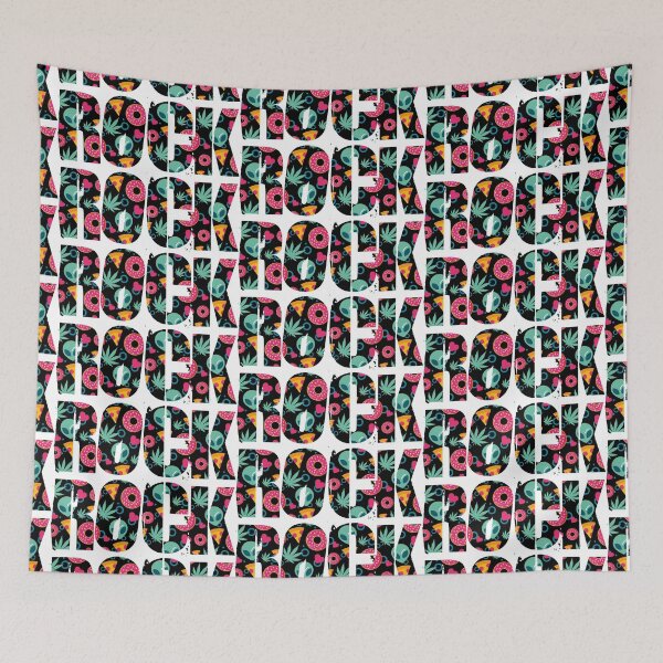 Item preview, Rock cannabis alien font music pattern designed and sold by KleinJenny.