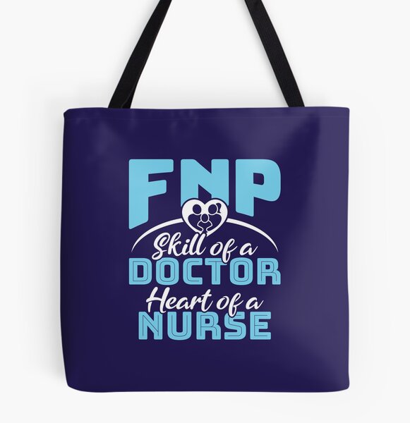 FNP Brain of A Doctor Heart of A Nurse Leather Bag