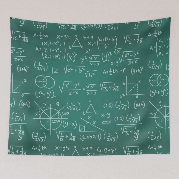 Item preview, Math Formulas Chalkboard School Geek designed and sold by BluePlanet.