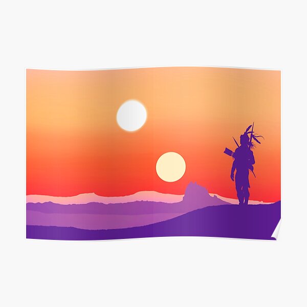 Binary Sunset Poster By Shash117 Redbubble 0657