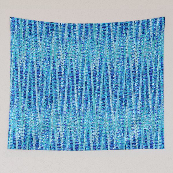 Item preview, Satin Stripes and Dots Abstract, Cobalt Blue  designed and sold by Marymarice.