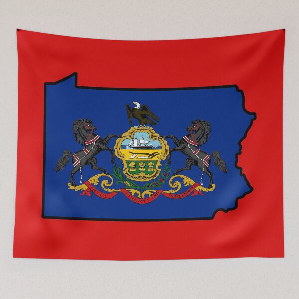 Item preview, U.S. STATES FLAGS/OUTLINES - PENNSYLVANIA designed and sold by WOOFANG.
