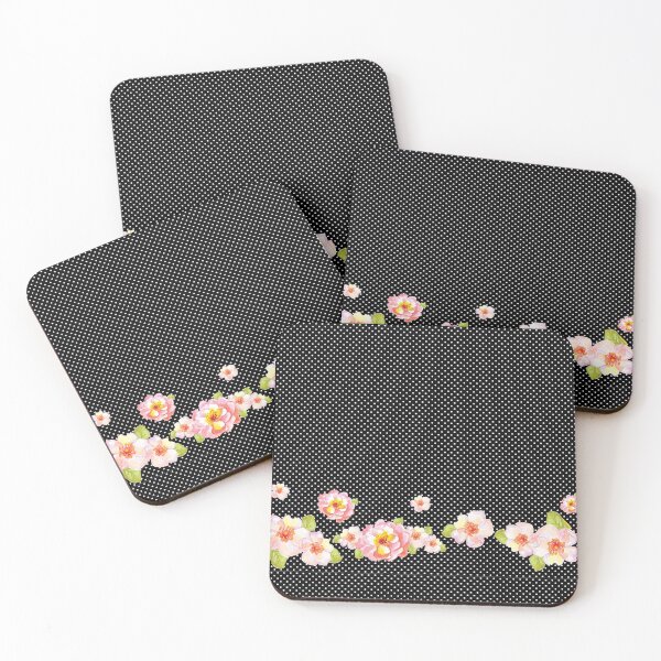 Item preview, Black Polka Dots & Pink Bloom designed and sold by BluePlanet.