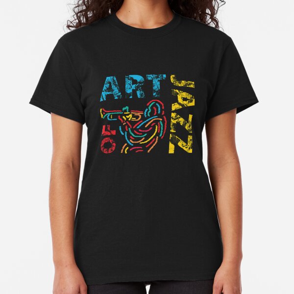 Art of Jazz Colorful Abstract Trumpet Player Classic T-Shirt