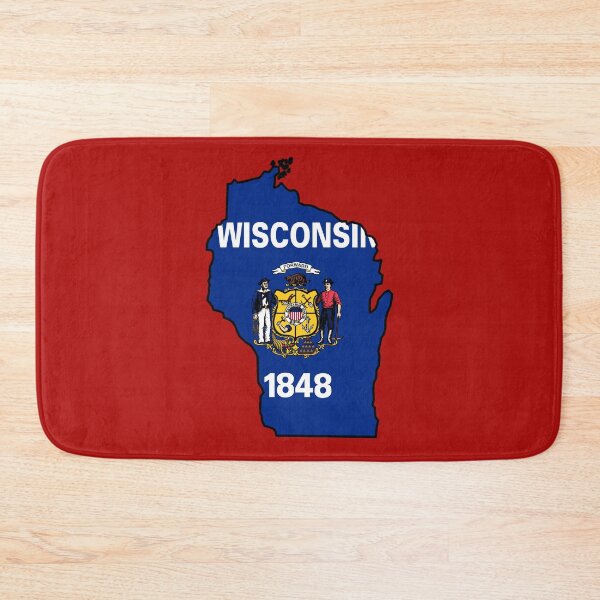 Item preview, U.S. STATES FLAGS/OUTLINES - WISCONSIN designed and sold by WOOFANG.