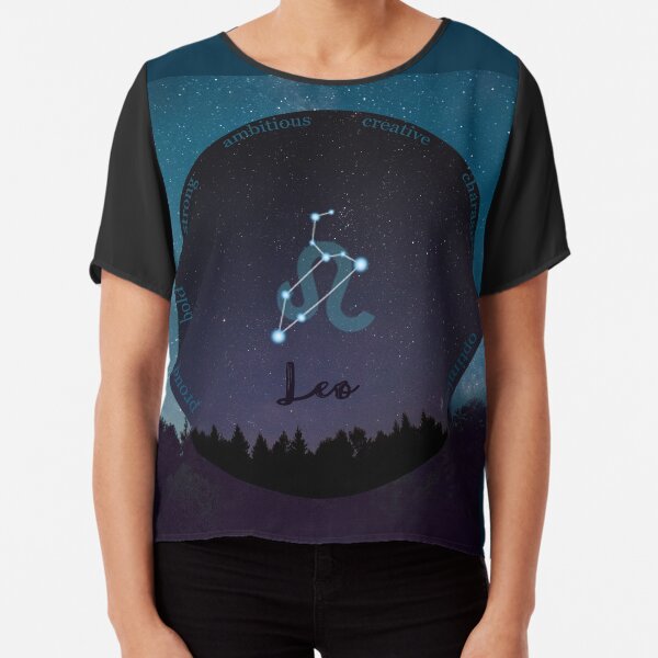 Leo Zodiac Sign Character Traits Chiffon Top