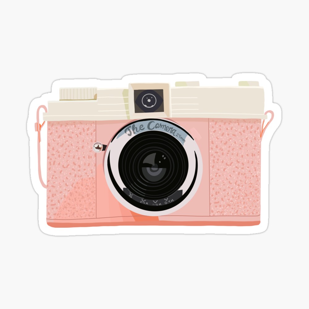 pink retro camera