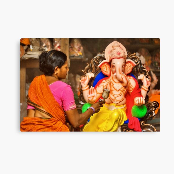 Making of the Ganesh idols #2 Canvas Print