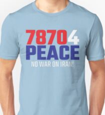 78704 (for) PEACE - No War on Iran! Slim Fit T-Shirt