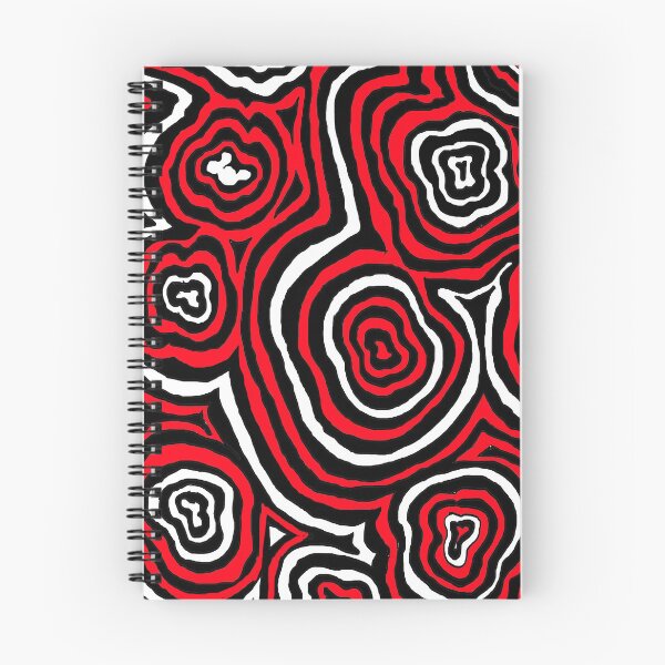 Item preview, Psychedelic Red and Black Ripple Pattern Digital Painting, Single and Repeating Pattern designed and sold by Nicolette Olivier.