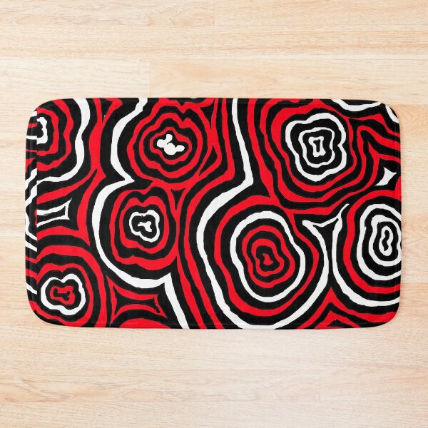 Item preview, Psychedelic Red and Black Ripple Pattern Digital Painting, Single and Repeating Pattern designed and sold by Nicolette Olivier.