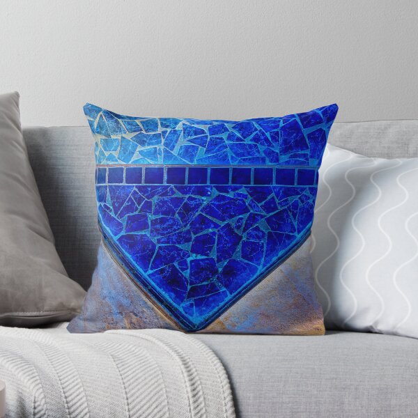 Blue triangle Throw Pillow